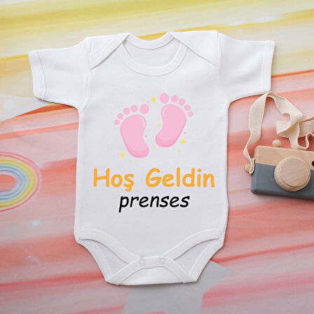 Pamuklu Organik Bebek Zıbını Kısa Kollu Kişiye Özel  0042