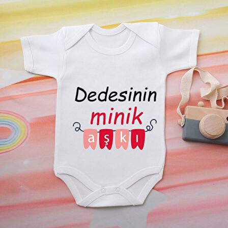 Pamuklu Organik Bebek Zıbını Kısa Kollu Kişiye Özel  0047