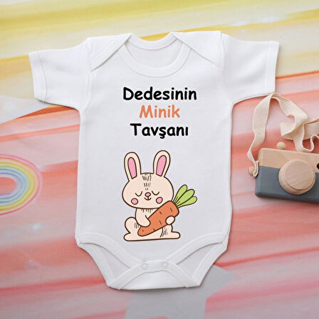 Pamuklu Organik Bebek Zıbını Kısa Kollu Kişiye Özel  0072