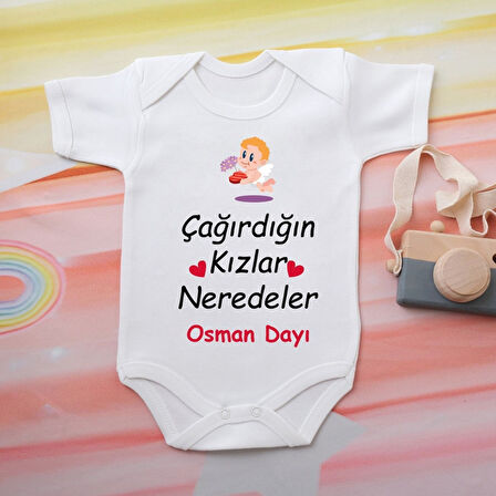 Pamuklu Organik Bebek Zıbını Kısa Kollu Kişiye Özel  0076