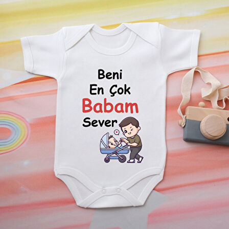 Pamuklu Organik Bebek Zıbını Kısa Kollu Kişiye Özel  0077
