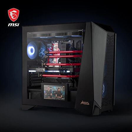 MSI MEG Prospect 700R ARGB 4 Fanlı Dokunmatik Panel E-ATX Oyuncu Kasası - Outlet