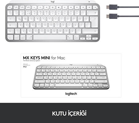 Logitech MX Keys Mini MAC İngilizce Kablosuz Klavye Outlet