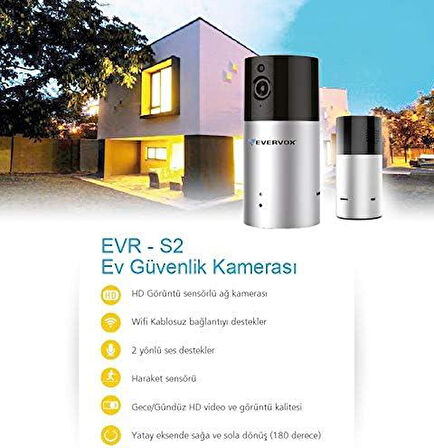 Evervox EVR-S2 1.3MP Wi-Fi Akıllı Güvenlik Kamerası Teşhir