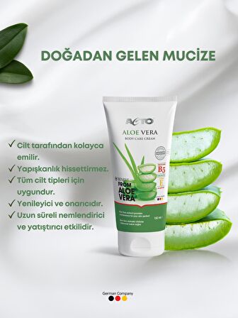 ACTO® ALOE VERA BODY CARE CREAM 150 ml | Aloe Vera Özlü Vücut Bakım Kremi | YENİ FORMÜL