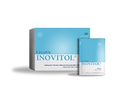 CreaVit Inovitol® Aminoasit, Vitamin, Mineral, Q10, EGCG ve PQQ İçeren Takviye Edici Gıda, 30 Saşe