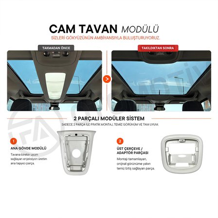 Citroen Berlingo Panoramik Cam Tavan Dönüşüm Modülü 2019 Model ve Sonrası