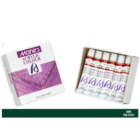 Maries 568 Akrilik Boya 12 Ml Sap Green Yeşil Tekli (1 Adet)