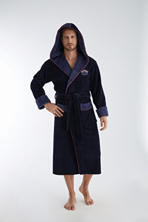 SIPERİOR Nakış Triga Bukle  Bambu Cotton Erkek Bornoz