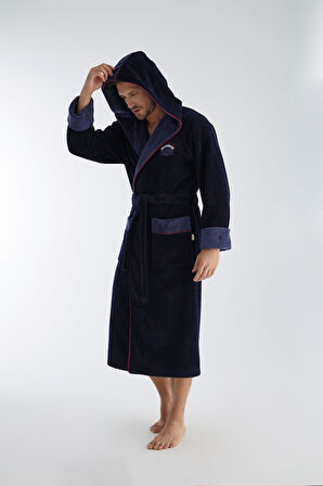 SIPERİOR Nakış Triga Bukle  Bambu Cotton Erkek Bornoz