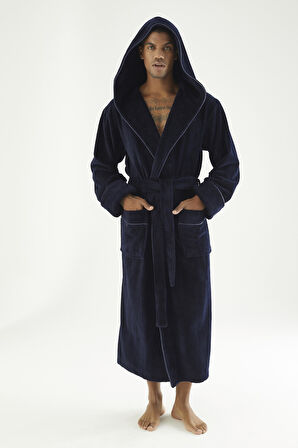 Uzun Kapüşonlu Triga Bambu Cotton Kadın Bornoz