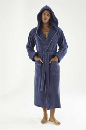 Uzun Kapüşonlu Triga Bambu Cotton Kadın Bornoz