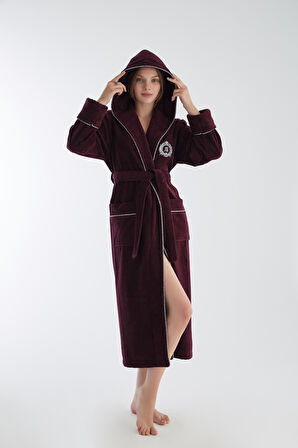 NS Nakış Triga Bambu Cotton Kadın Bornoz