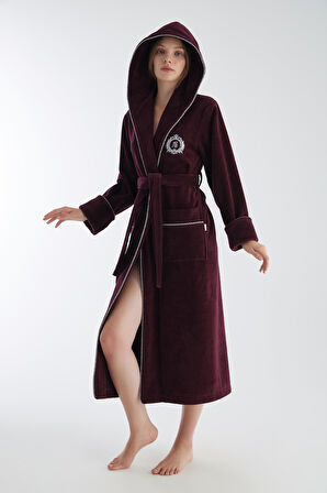 NS Nakış Triga Bambu Cotton Kadın Bornoz