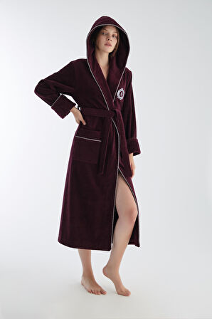 NS Nakış Triga Bambu Cotton Kadın Bornoz