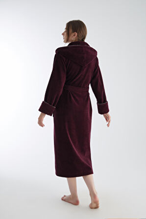 NS Nakış Triga Bambu Cotton Kadın Bornoz