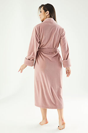 Uzun Şalyaka Triga Bambu Cotton Kadın Bornoz