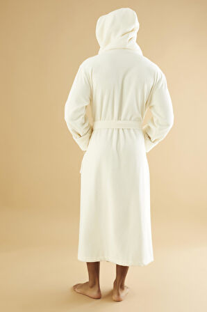 Uzun Kapüşonlu Triga Bambu Cotton Kadın Bornoz
