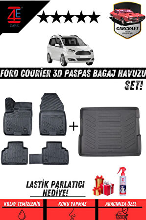 COURİER 2017 3D Havuzlu Paspas & Bagaj Havuzu Set