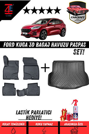 FORD KUGA 2019 3D Havuzlu Paspas & Bagaj Havuzu Set