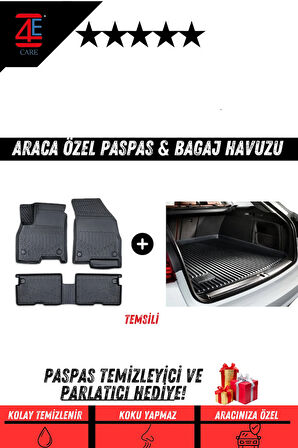 VOLVO XC40 ELEKTRİKLİ 2024 3D Havuzlu Paspas & Bagaj Havuzu Set