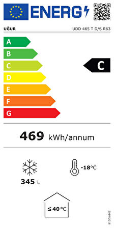 Uğur UDD 465 T D/S R63 Beyaz Yatay Derin Dondurucu
