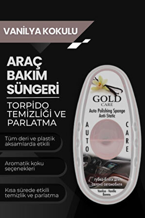 Vanilya Kokulu Oto Temizleme ve Parlatma Süngeri – Antistatik, Toz Tutmaz