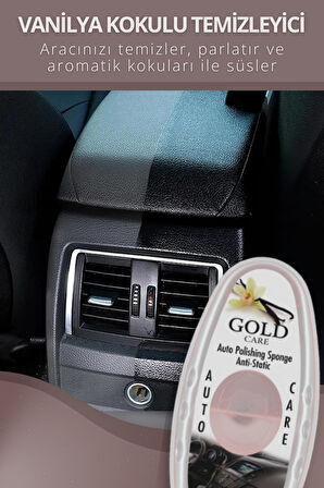 Vanilya Kokulu Oto Temizleme ve Parlatma Süngeri – Antistatik, Toz Tutmaz
