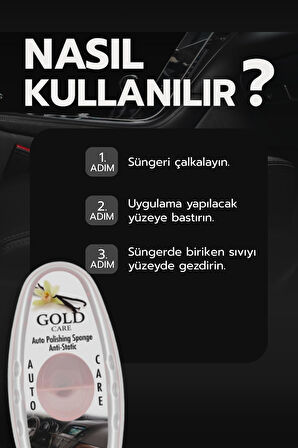 Vanilya Kokulu Oto Temizleme ve Parlatma Süngeri – Antistatik, Toz Tutmaz