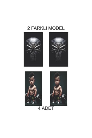 Şık Tasarım Kapı Folyo Baskılı Sticker