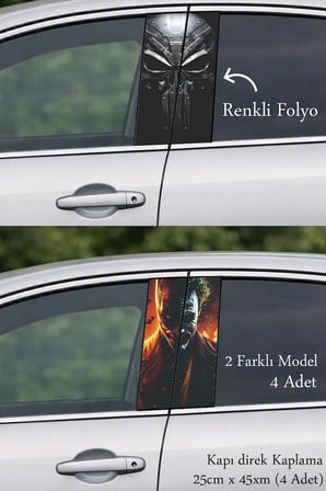 Agresif Tasarım Kapı Folyo Baskılı Sticker