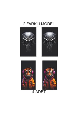 Sportif Görünüm Kapı Folyo Baskılı Sticker
