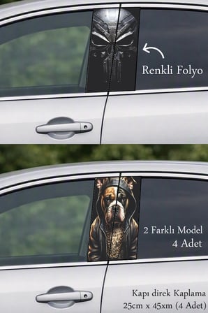 Premium Tasarım Kapı Folyo Baskılı Sticker