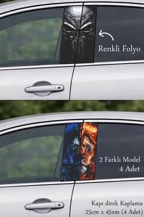 Havalı Tasarım Kapı Folyo Baskılı Sticker