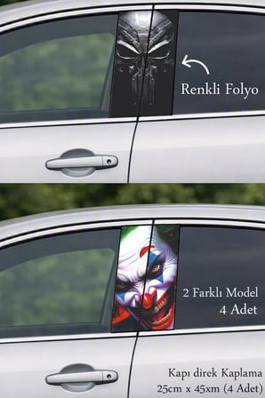 Performans Stil Kapı Folyo Baskılı Sticker