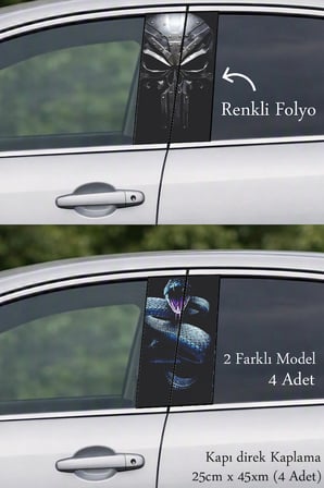 Premium Görünüm Kapı Folyo Baskılı Sticker