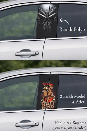 Şık Görünüm Kapı Folyo Baskılı Sticker