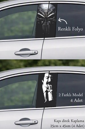 Modifiye Araçlara Özel Sportif Kapı Folyo Baskılı Sticker
