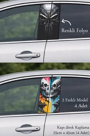 Aracınıza Özel Sportif Tasarım Kapı Folyo Baskılı Sticker