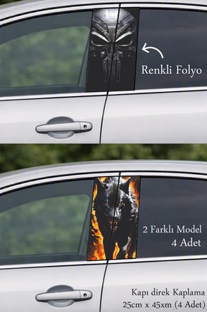 Kapı Direklerine Şık Görünüm Veren Folyo Baskılı Sticker