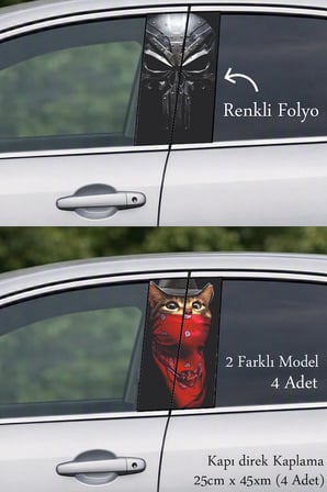 Sade ve Şık Tasarım Sevenlere Kapı Folyo Baskılı Sticker