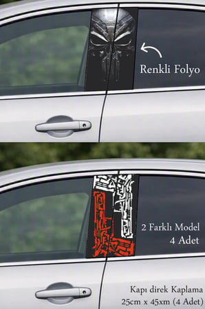 Kapı Direklerinde Yeni ve Sportif Görünüm Kapı Folyo Baskılı Sticker