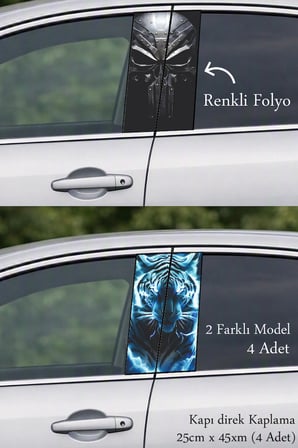 Aracına Farklılık Katmak İsteyenlere Kapı Folyo Baskılı Sticker