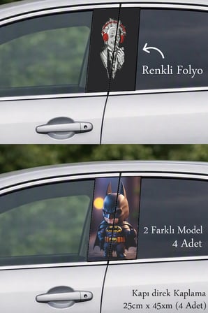 Otomobilinize Şık ve Sportif Görünüm Katan Kapı Folyo Baskılı Sticker