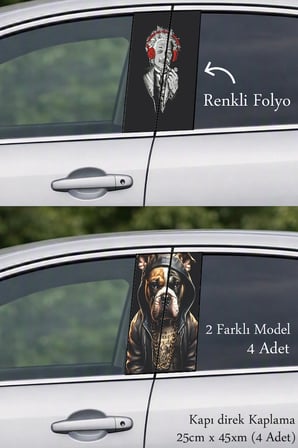 Şık Detayları Sevenler İçin Kapı Folyo Baskılı Sticker