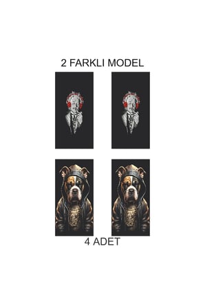 Şık Detayları Sevenler İçin Kapı Folyo Baskılı Sticker