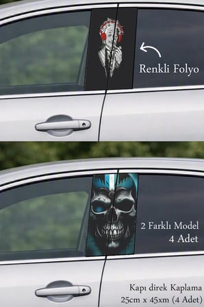 Aracını Kişiselleştirmek İsteyenlere Kapı Folyo Baskılı Sticker