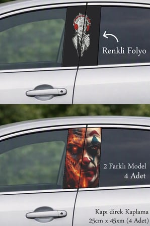 Aracınızın Kapı Direklerini Özelleştiren Kapı Folyo Baskılı Sticker