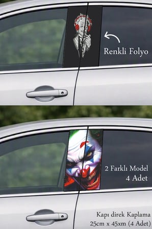 Şık ve Dikkat Çekici Araçlar İçin Kapı Folyo Baskılı Sticker