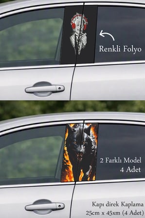 Otomobilinize Sportif ve Şık Bir Hava Katan Kapı Folyo Baskılı Sticker